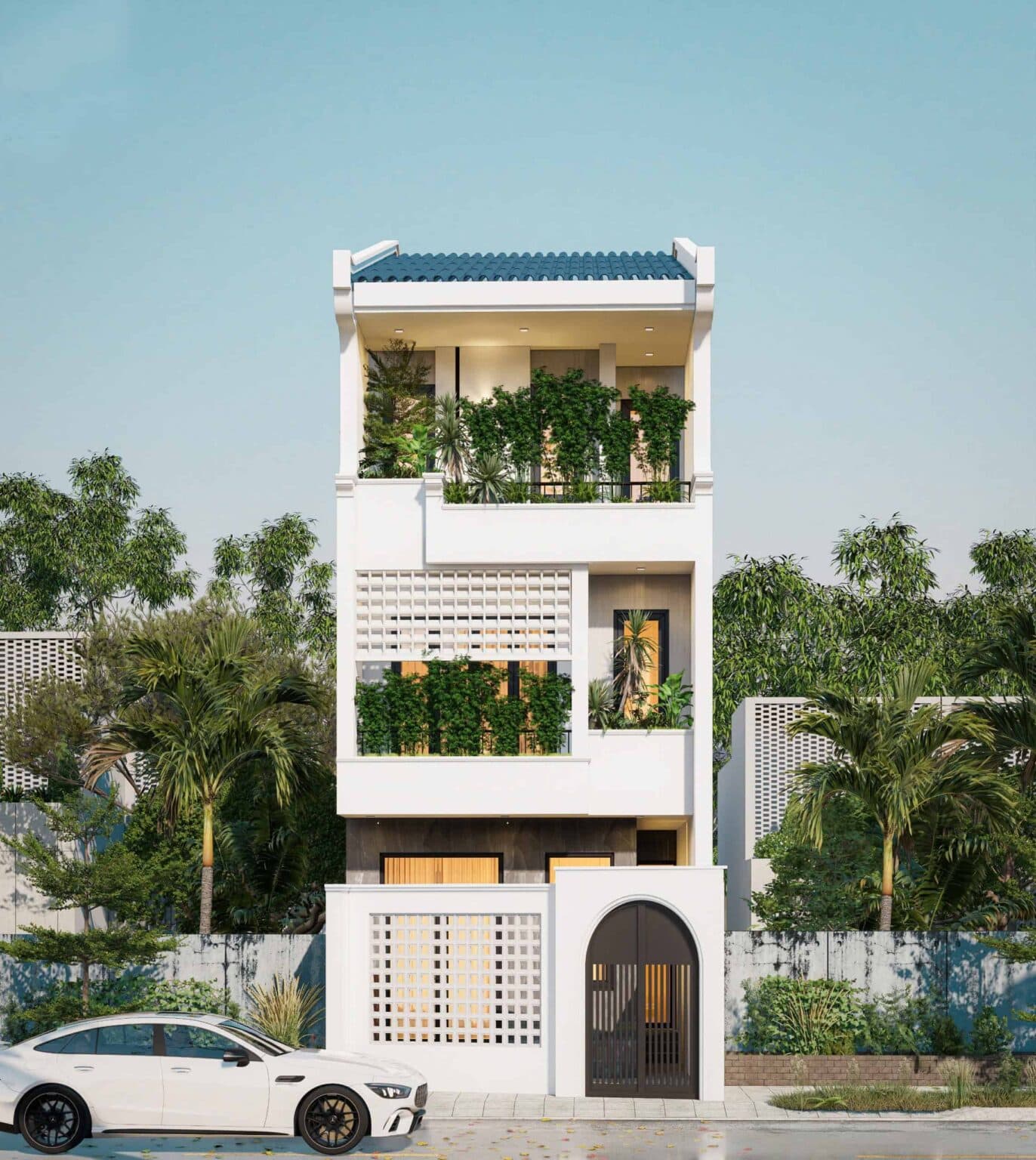 Căn hộ cao cấp Viet Housing với thiết kế hiện đại, nhiều cây xanh, không gian sống trong lành.
