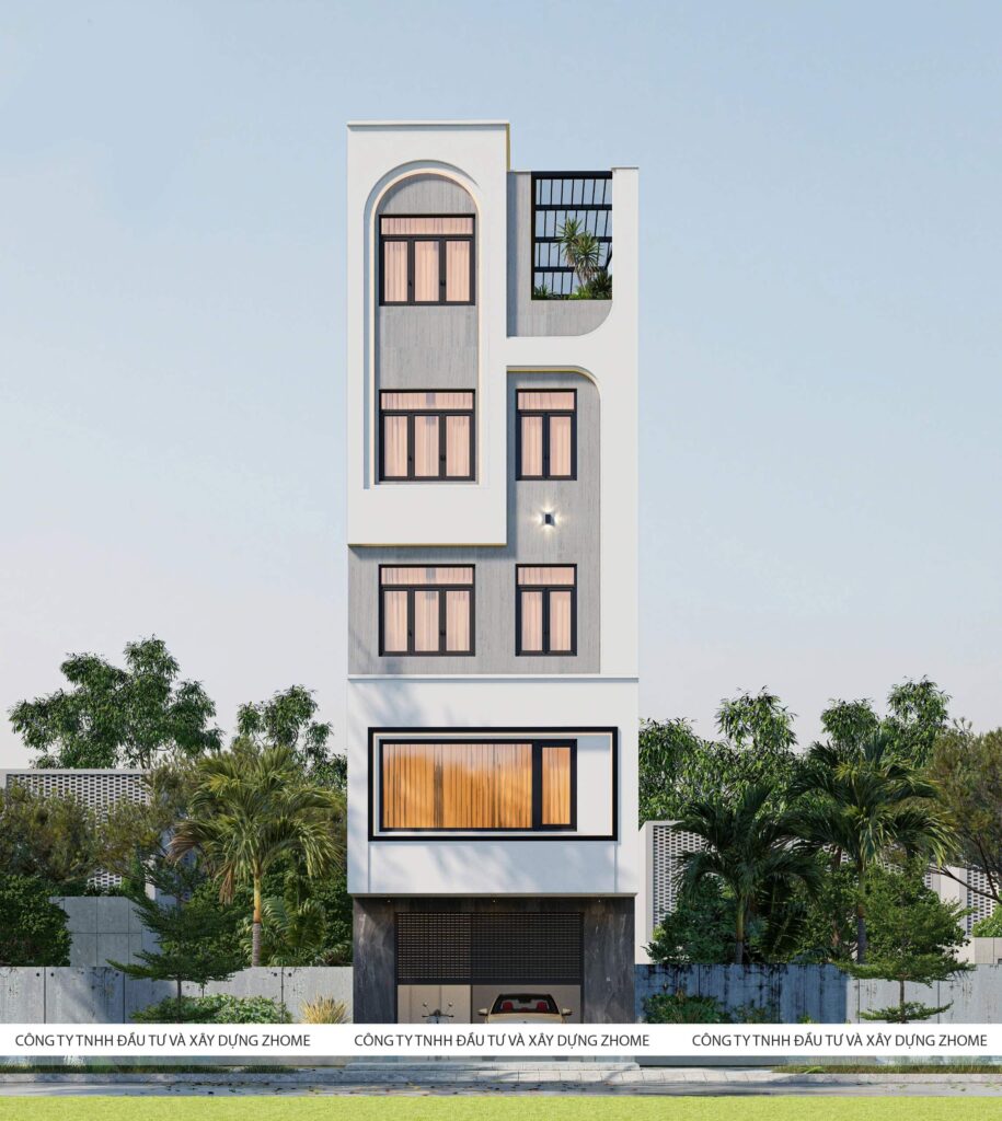 Tòa nhà cao tầng hiện đại với thiết kế kiến trúc đẹp, sử dụng vật liệu cao cấp phù hợp với dự án Viet Housing.
