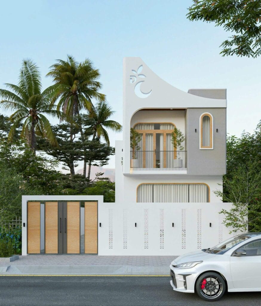 Phối cảnh nhà phố hiện đại tại Viet Housing, kiến trúc độc đáo, phù hợp cho cuộc sống gia đình.