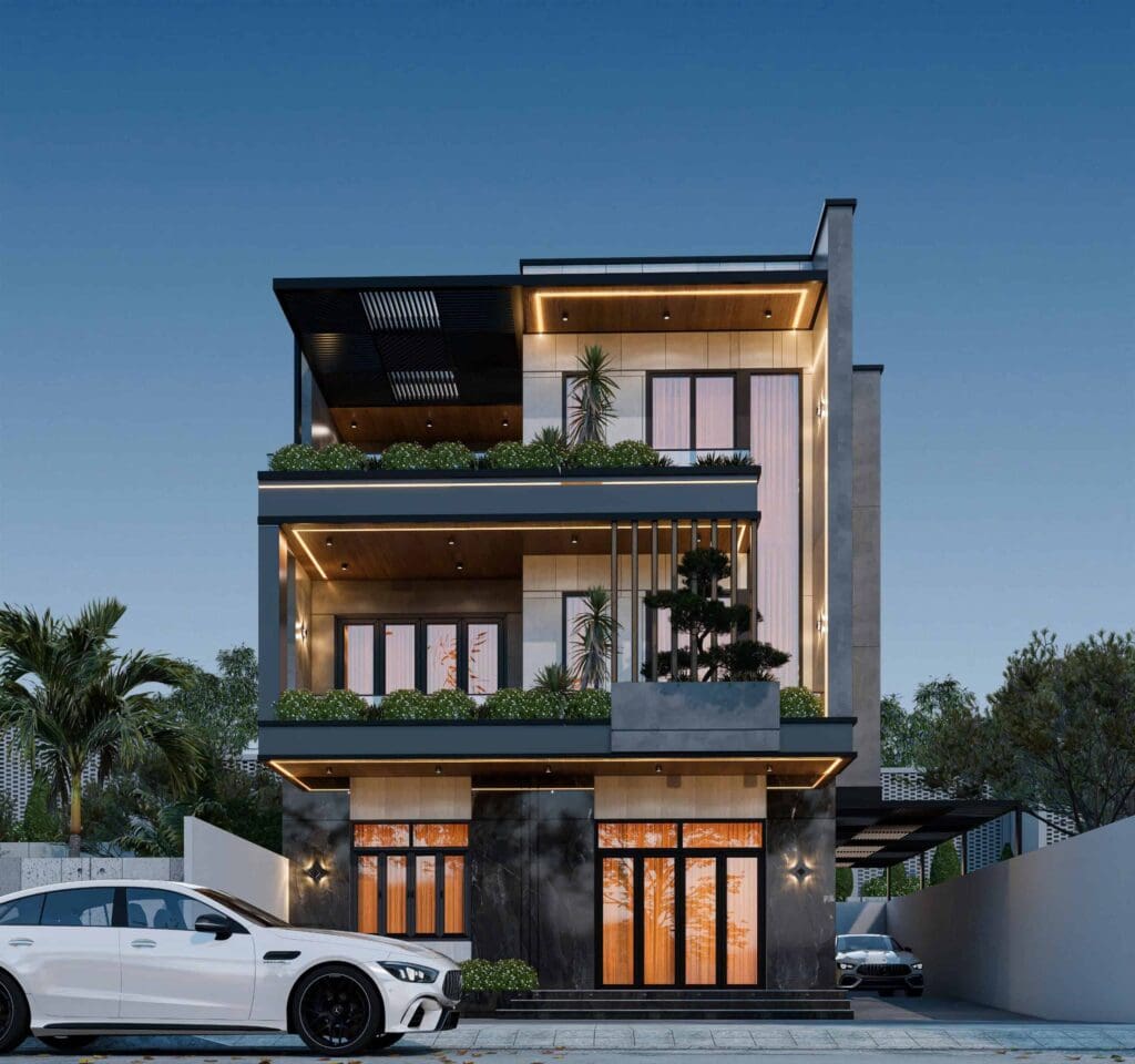 Modern nhà phố xây dựng thiết kế tối ưu, đẳng cấp và tiện nghi tại Việt Nam.